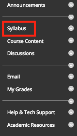 Syllabus Menu