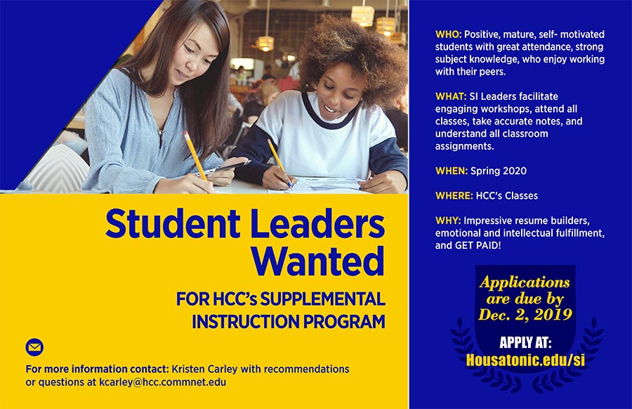 Supplemental Instruction Leader Flyer Supplemental Instruction Leader Flyer
